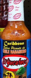 Salsa picante de chile habanero tipo Caribbean