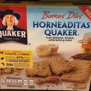 Horneaditas Quaker con plátano, linaza, amaranto y nuez