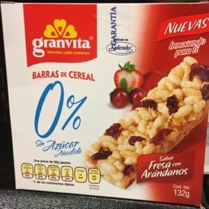 Granvita Barras de cereal sabor fresa con arandanos
