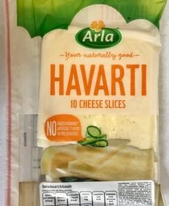 Queso havarti en rebanadas