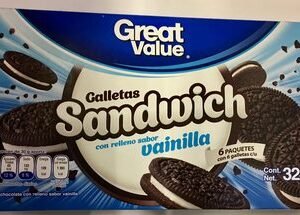 Galletas sándwich con relleno sabor vainilla
