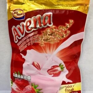 Polvo para preparar bebida de avena sabor fresa
