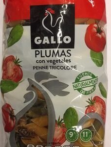 Plumas con vegetales