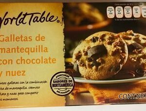 GALLETAS WORLD TABLE CON MANTEQUILLA CHOCOLATE Y NUEZ