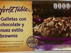 Galletas con chocolate y nuez estilo brownie