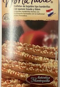 World table Galletas de hojaldre tipo banderillascon queso gouda y edam