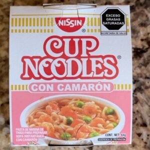 Sopa instantánea Nissin Cup Noodles con camarón