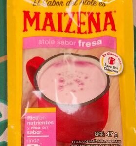 Fécula de maiz para preparar atole fortificado sabor fresa